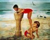 kids playing beach side painting sketches wallpapers.jpg