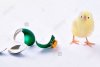 chick-beside-broken-christmas-ornament-AW6XFR.jpg