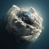 Earth in her cradle of clouds via the Hubble Telescope..jpg